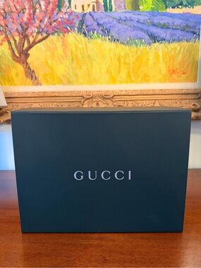 NEW Gucci Large Black Box with Silver Logo